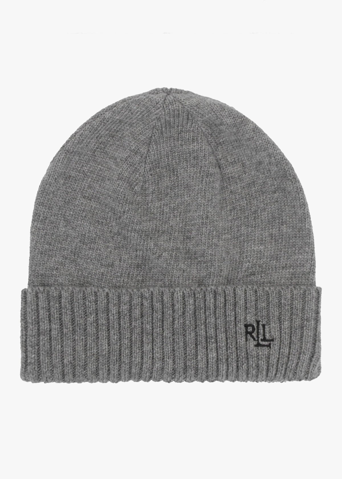 Logo Motif Black & Grey Scarf & Beanie Gift Set