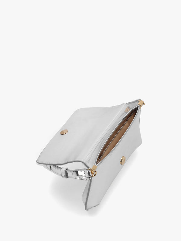 Smart Mirror Argento Evening Shoulder Bag
