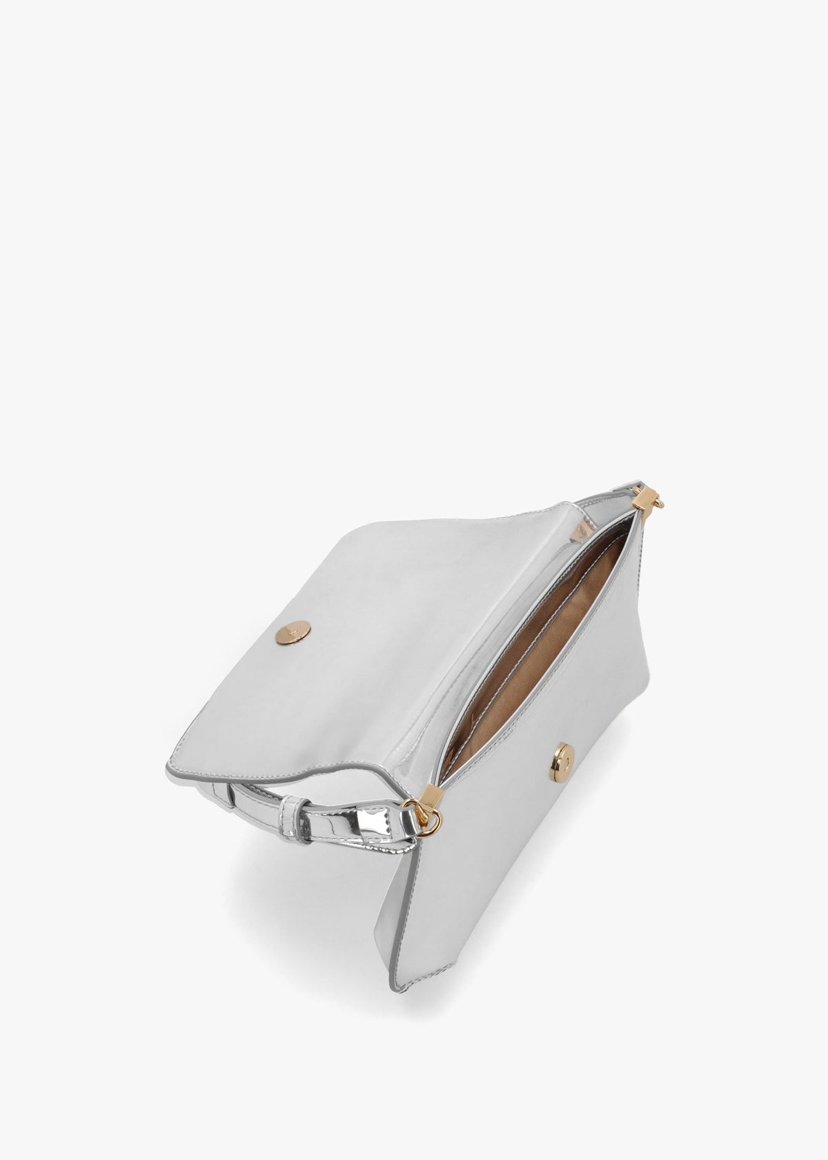 Smart Mirror Argento Evening Shoulder Bag