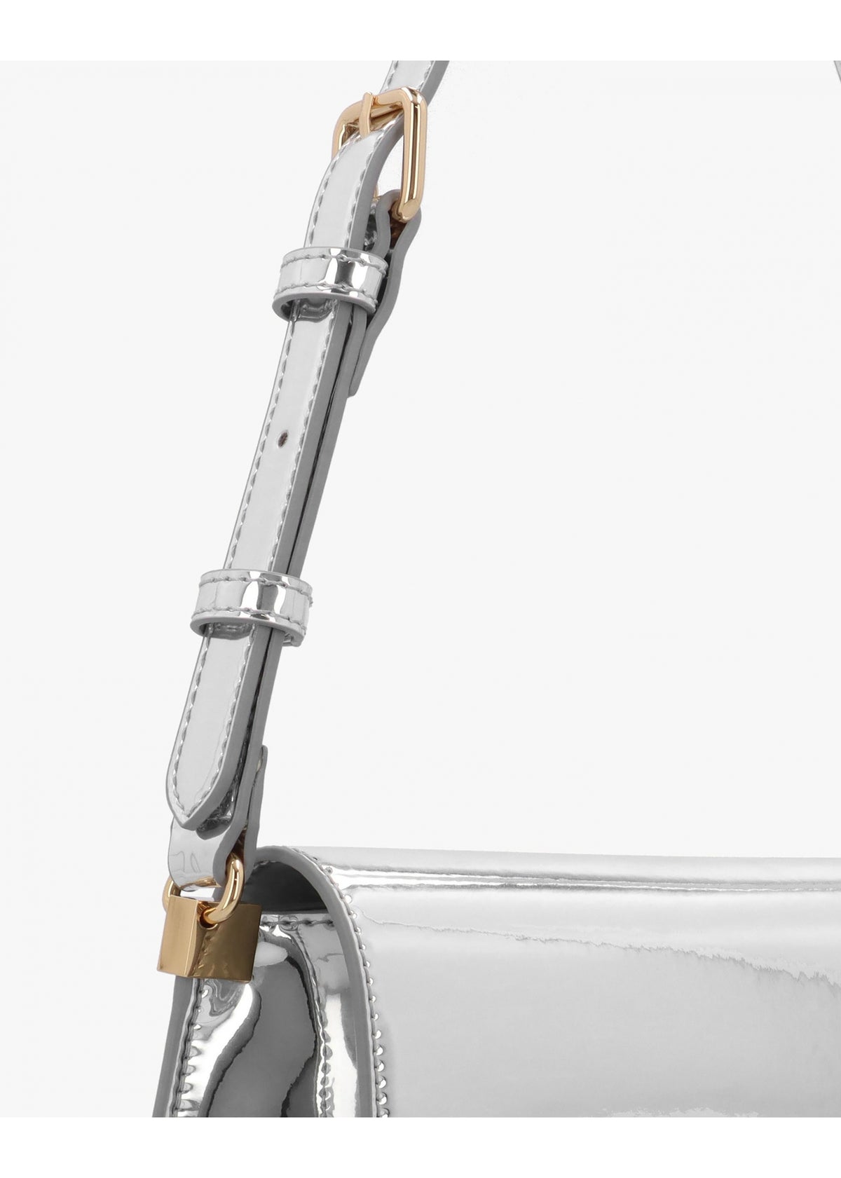 Smart Mirror Argento Evening Shoulder Bag