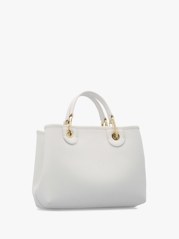Myea White Shopper Bag With Pouch