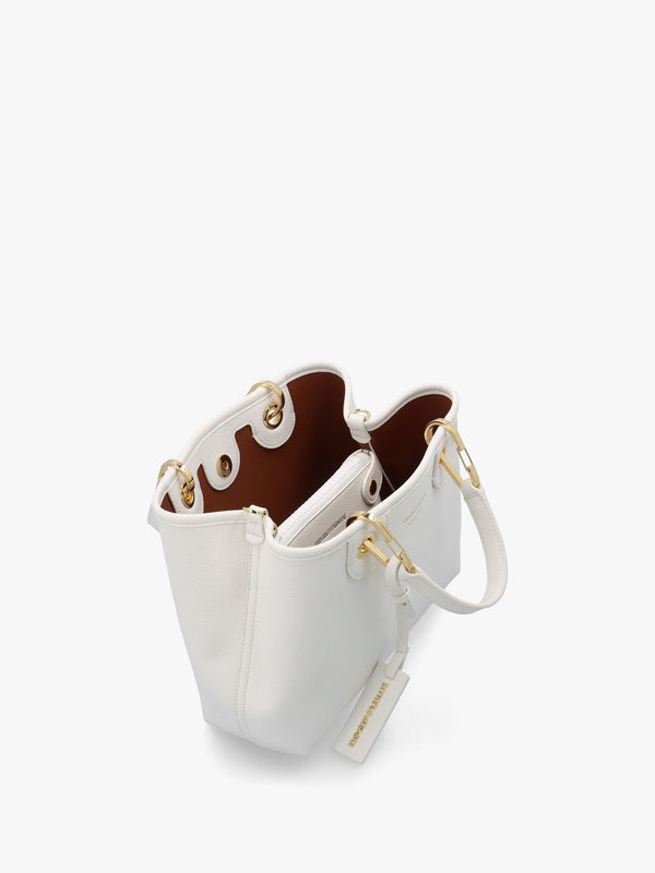 Myea White Shopper Bag With Pouch