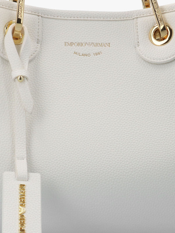Myea White Shopper Bag With Pouch