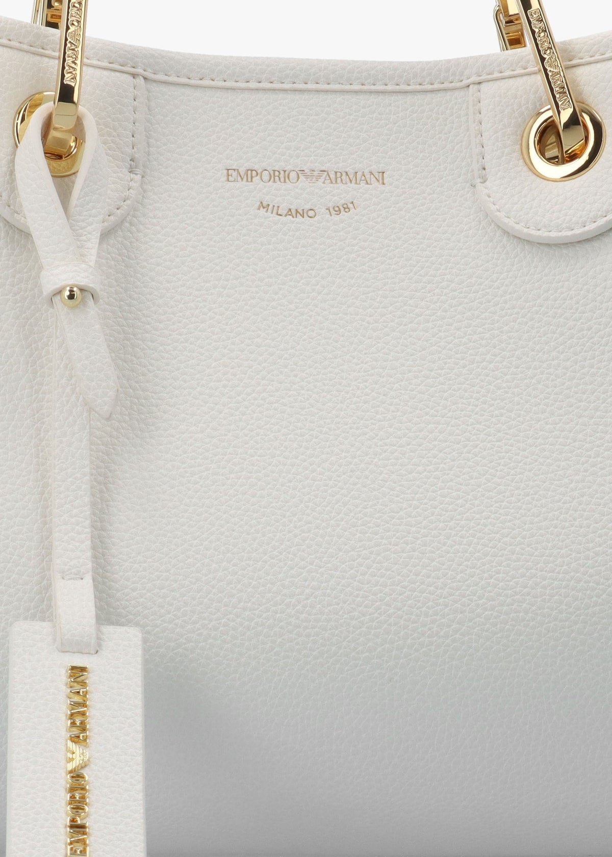 Myea White Shopper Bag With Pouch