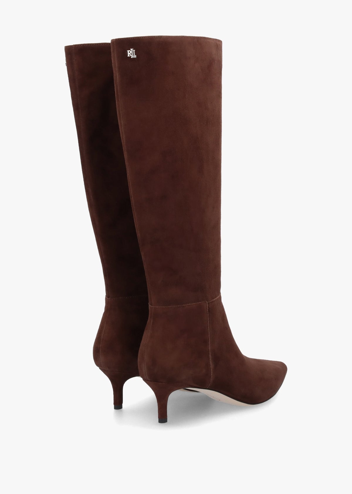 McKay Brown Suede Heeled Knee Boots