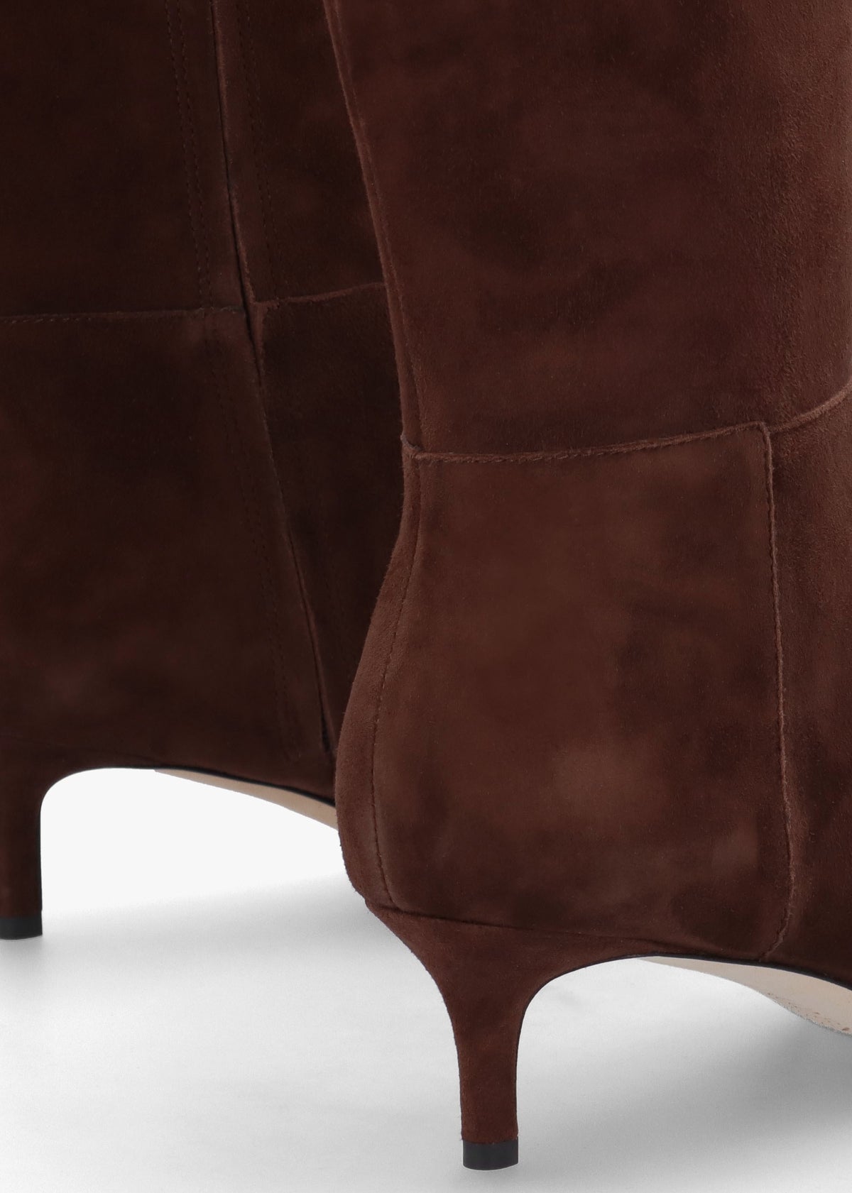 McKay Brown Suede Heeled Knee Boots