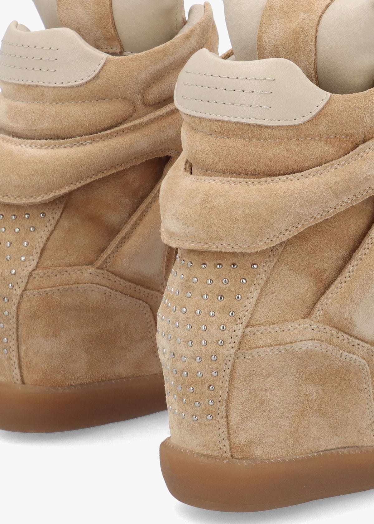 JAE-YY Sand Suede High Top Wedge Trainers