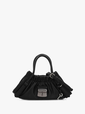 The Cristina Small Black Leather Satchel Bag