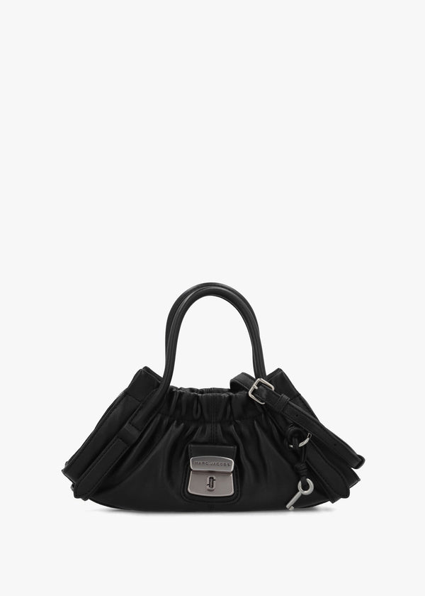 The Cristina Small Black Leather Satchel Bag