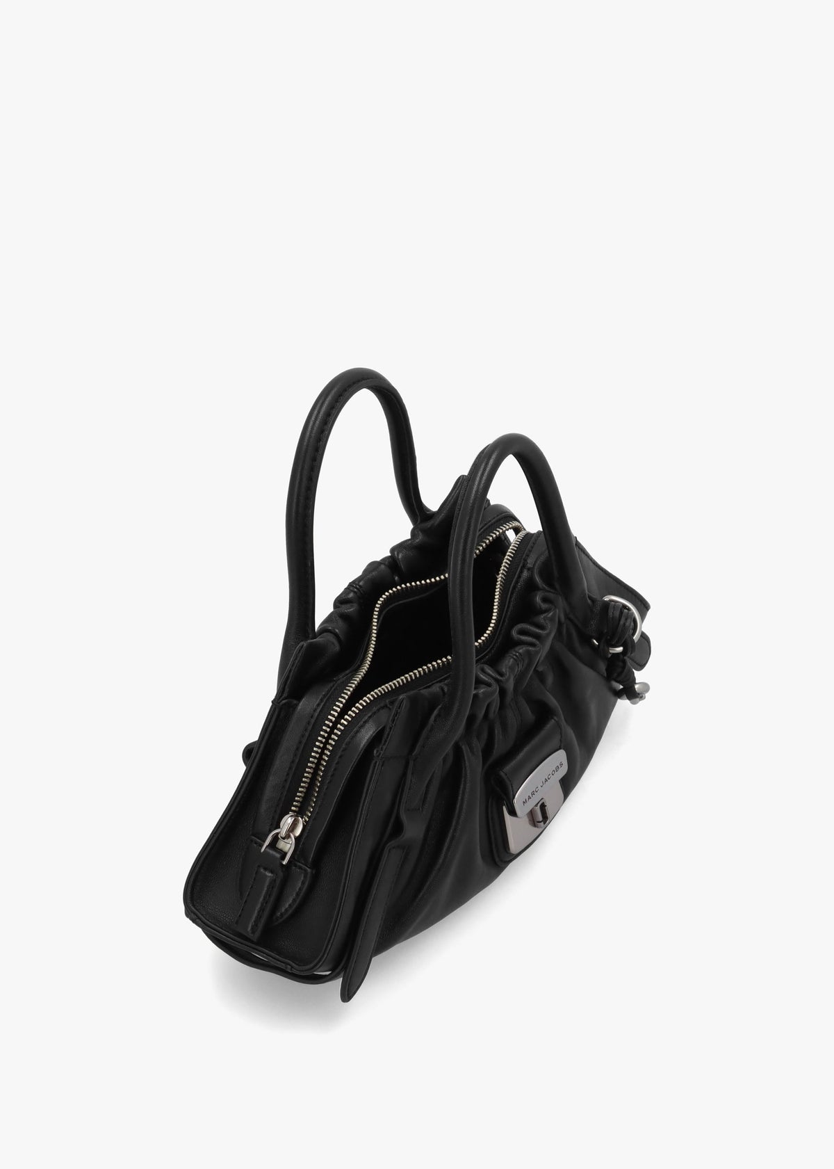 The Cristina Small Black Leather Satchel Bag