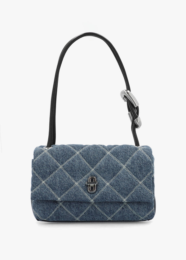 The Quilted Denim Mini Dual Shoulder Bag