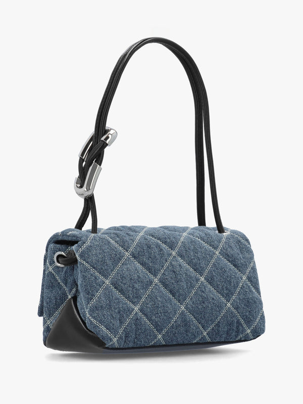 The Quilted Denim Mini Dual Shoulder Bag