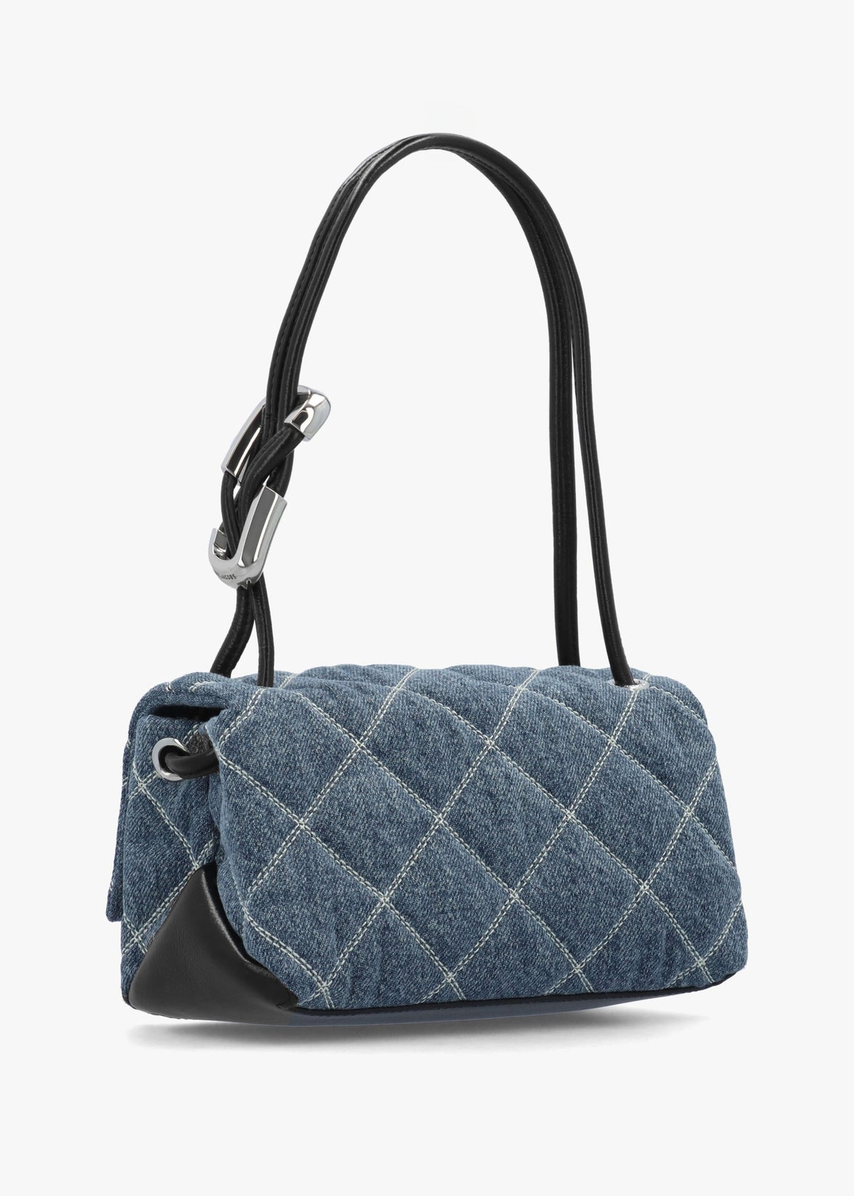 The Quilted Denim Mini Dual Shoulder Bag