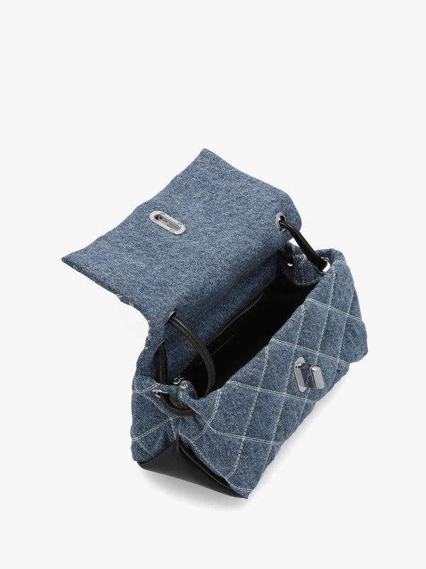 The Quilted Denim Mini Dual Shoulder Bag