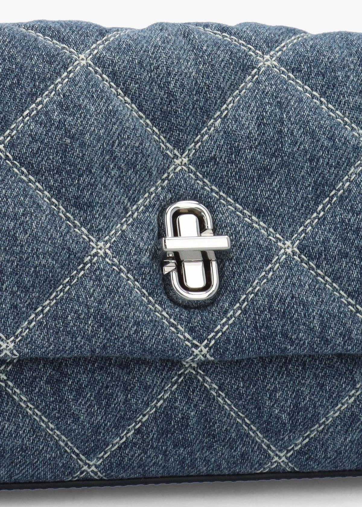 The Quilted Denim Mini Dual Shoulder Bag