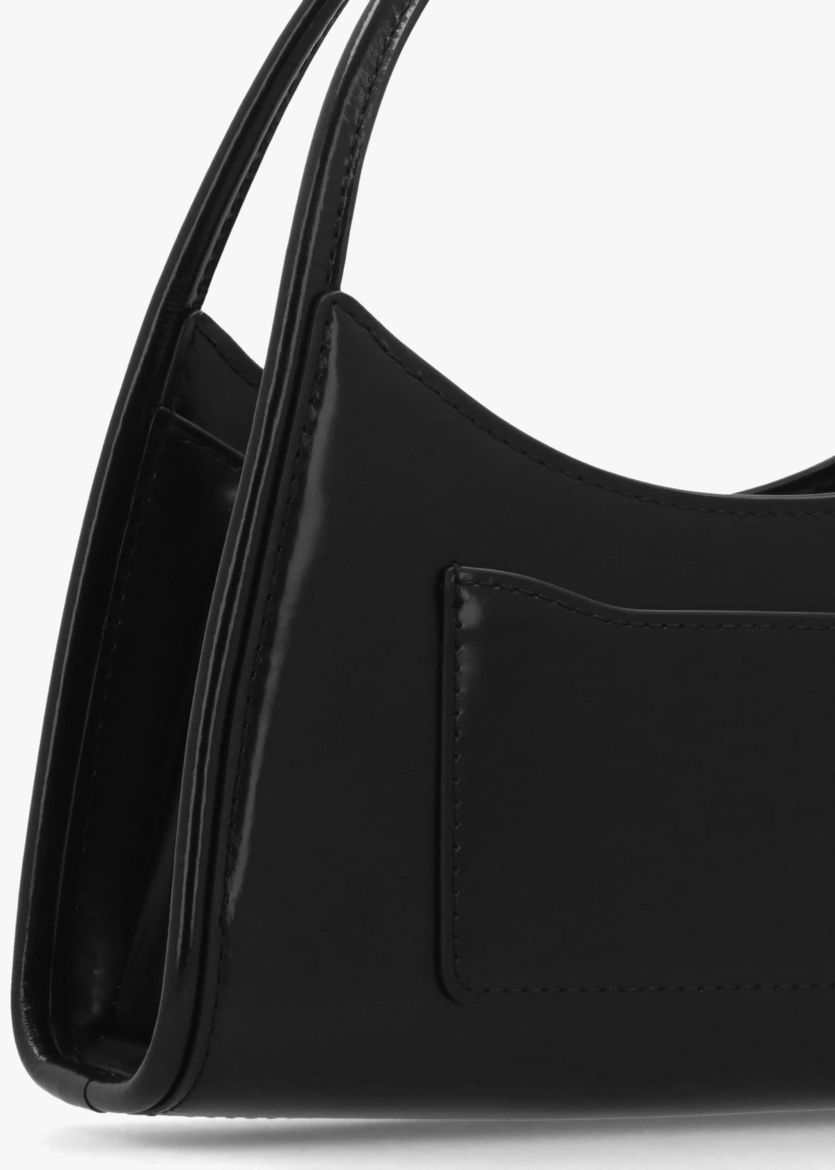 The Glam Claw Clip Black Leather Cross-Body Bag