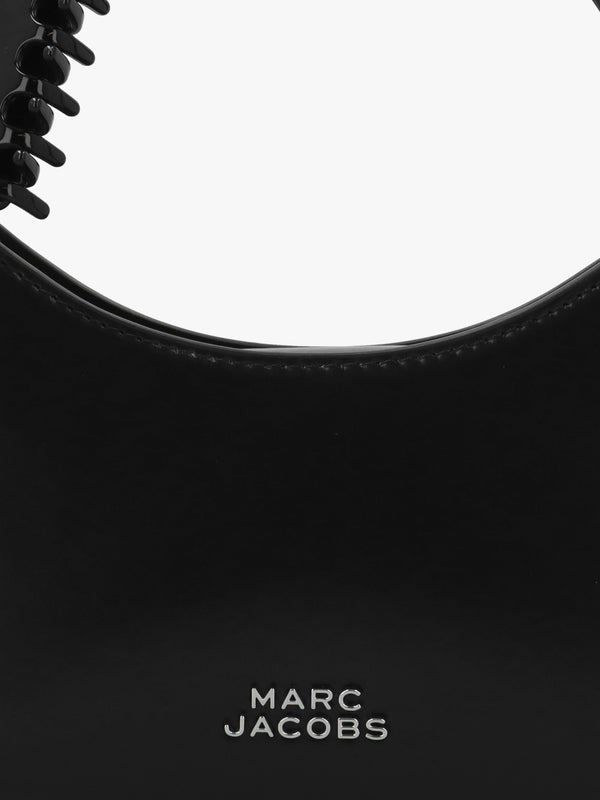 The Glam Claw Clip Black Leather Cross-Body Bag