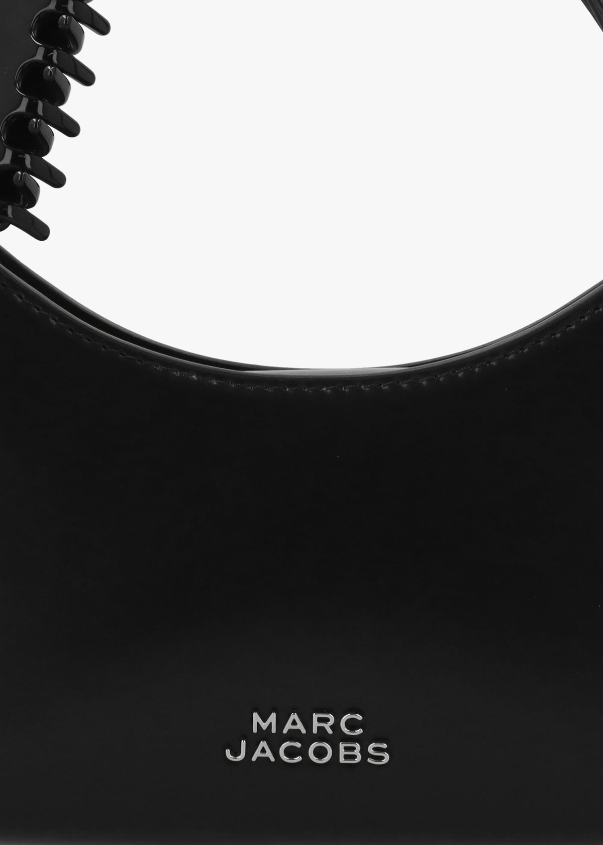 The Glam Claw Clip Black Leather Cross-Body Bag