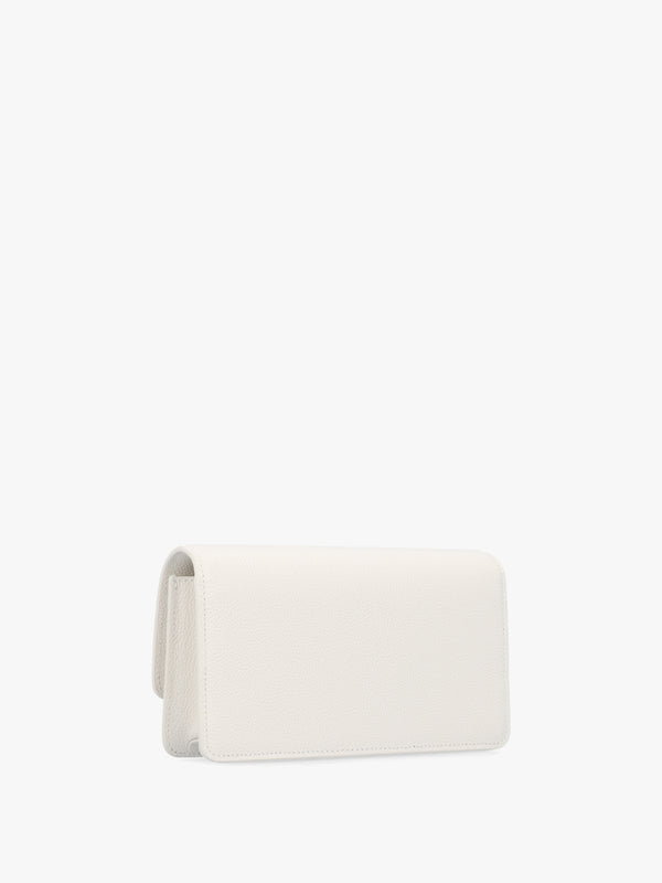 Mini Latte Tumbled Leather Cross-Body Bag