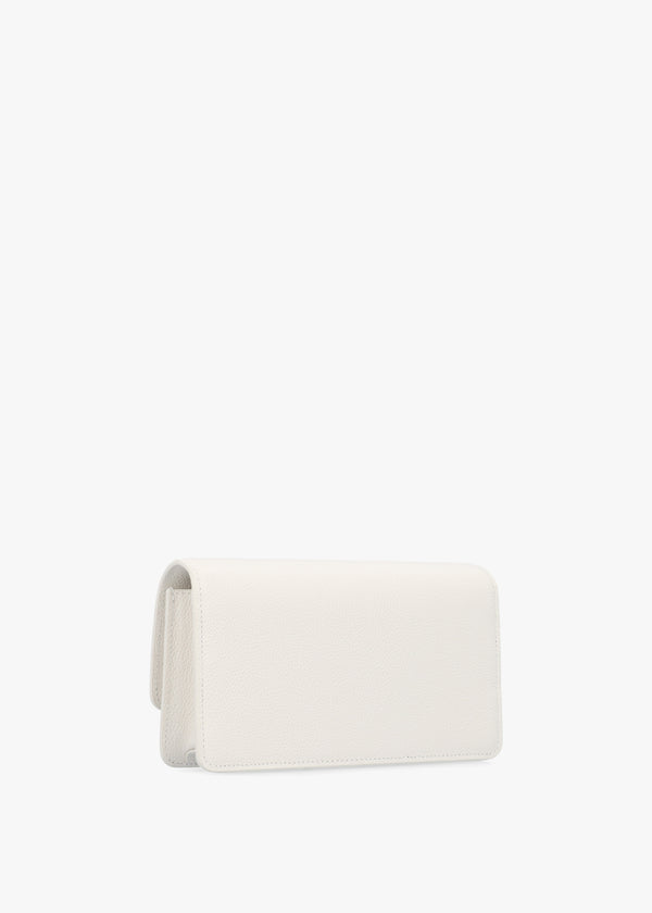 Mini Latte Tumbled Leather Cross-Body Bag