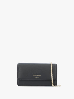 Mini Nero Tumbled Leather Cross-Body Bag