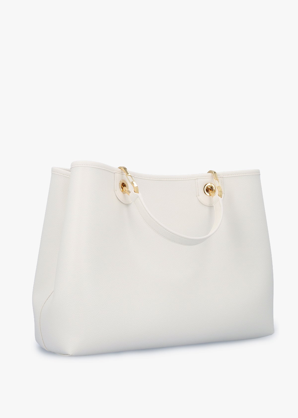 Medium Myea Bianco Cuoio Shopper With Pouch
