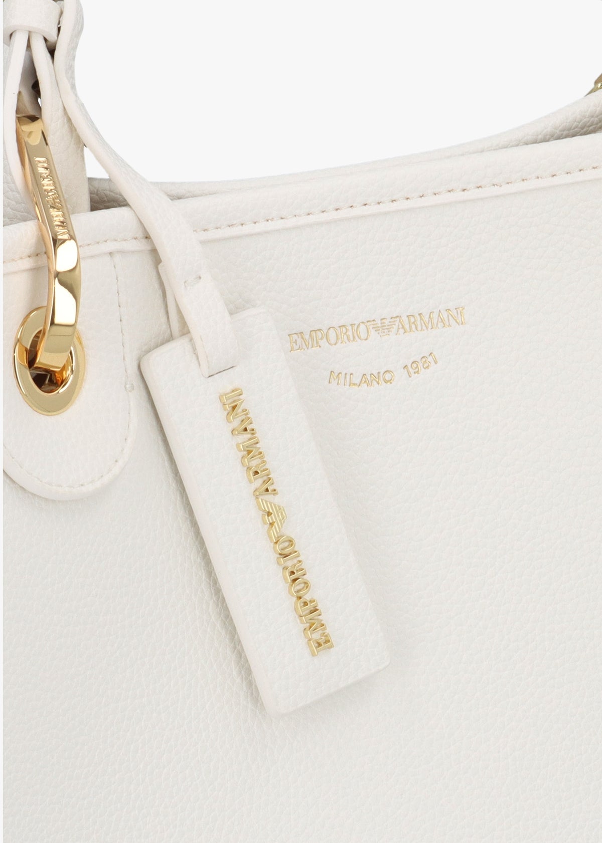 Medium Myea Bianco Cuoio Shopper With Pouch