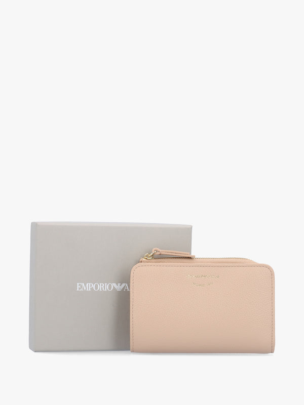 Bifold Nudo Tumbled Leather Zip Around Wallet