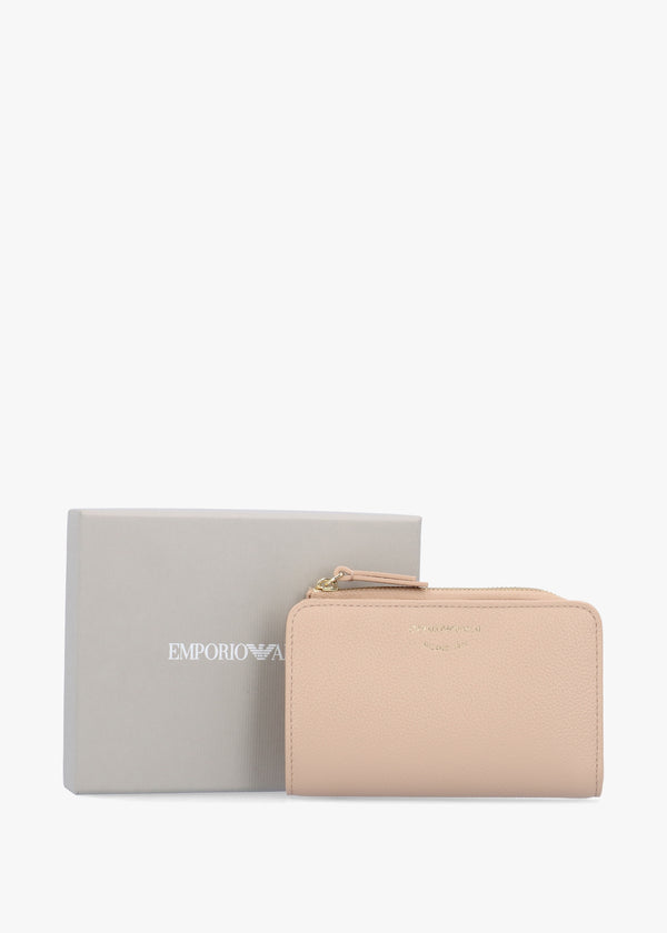Bifold Nudo Tumbled Leather Zip Around Wallet