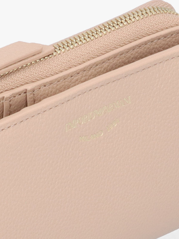 Bifold Nudo Tumbled Leather Zip Around Wallet