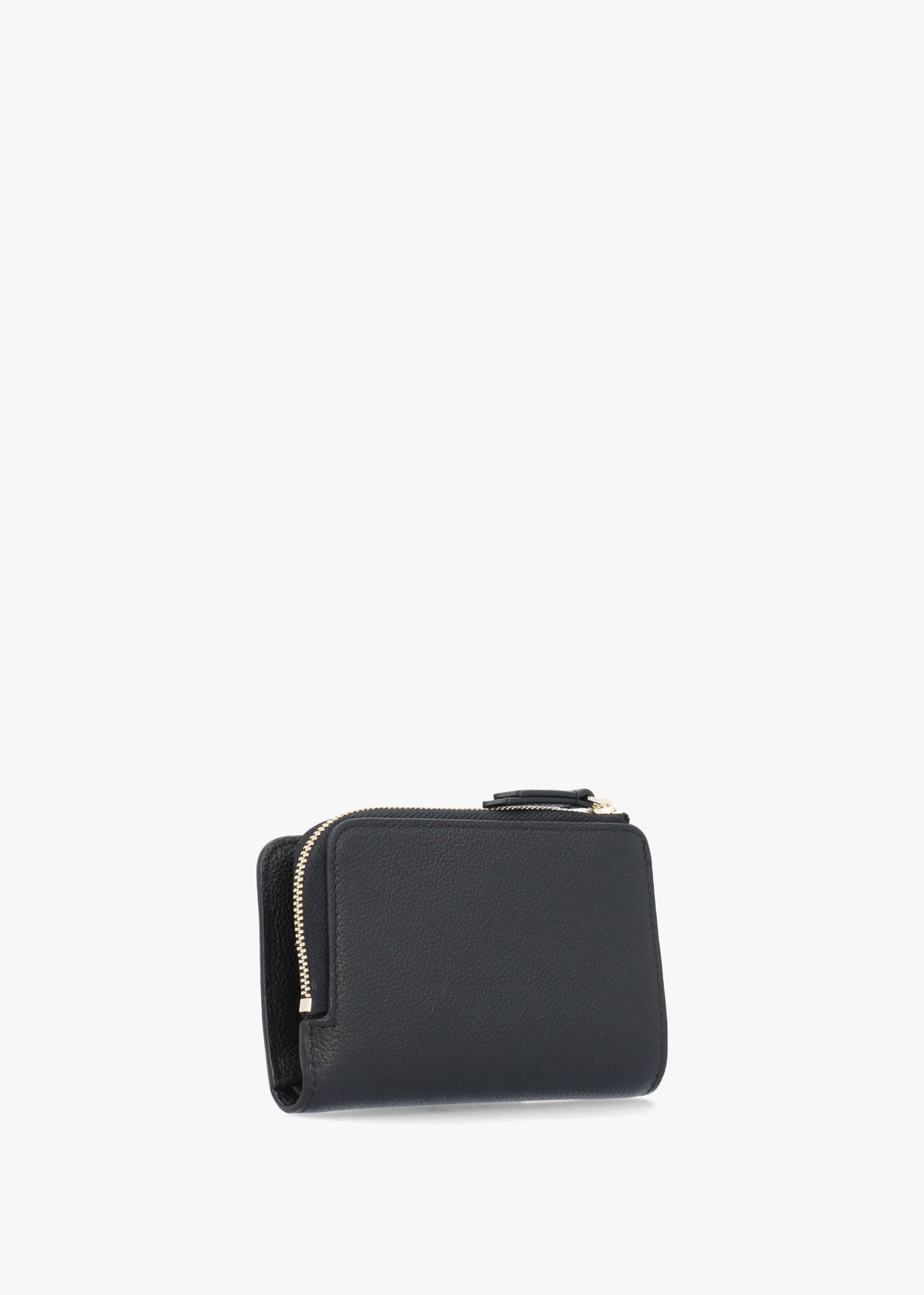 Bifold Nero Tumbled Leather Zip Around Wallet