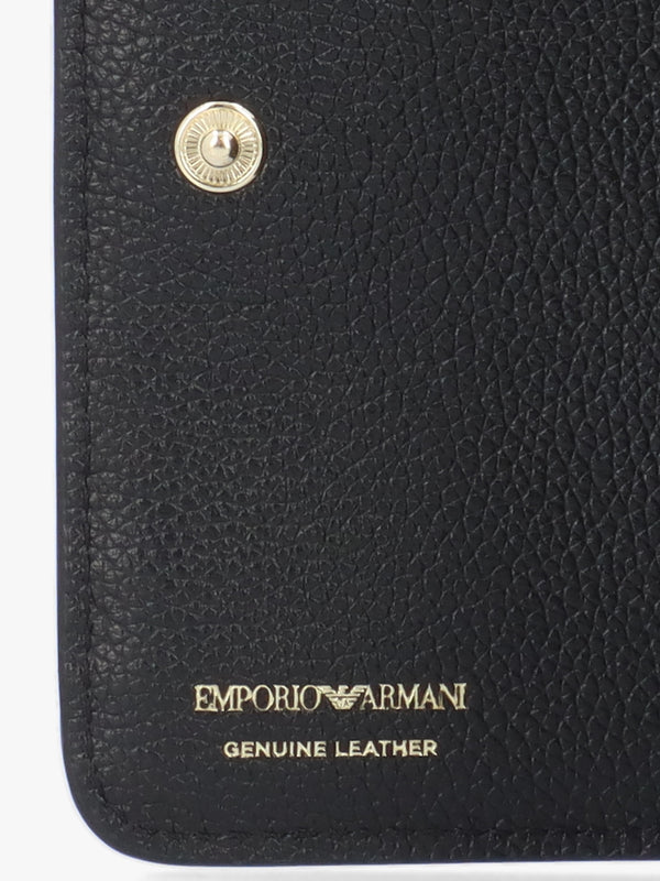 Bifold Nero Tumbled Leather Zip Around Wallet