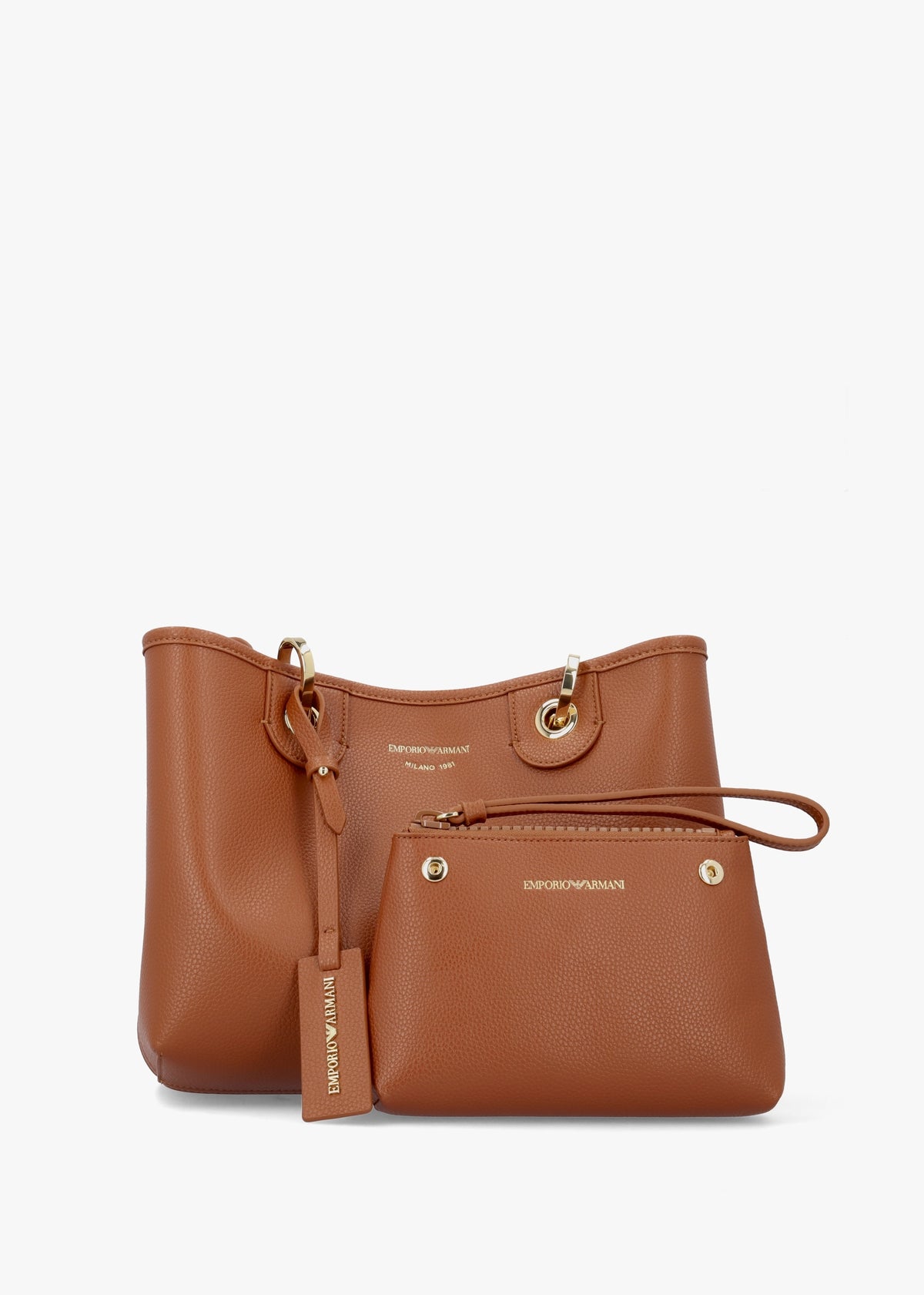 Myea Cuoio Rosso Shopper Bag With Pouch