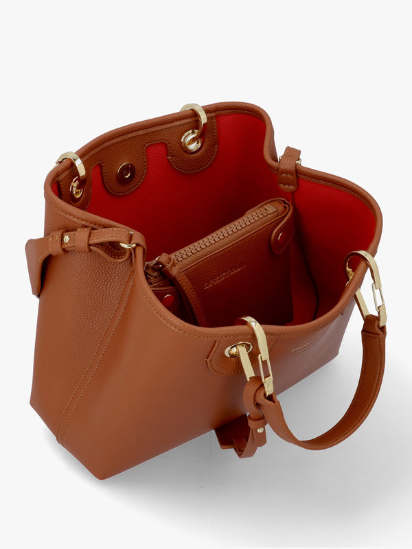 Myea Cuoio Rosso Shopper Bag With Pouch