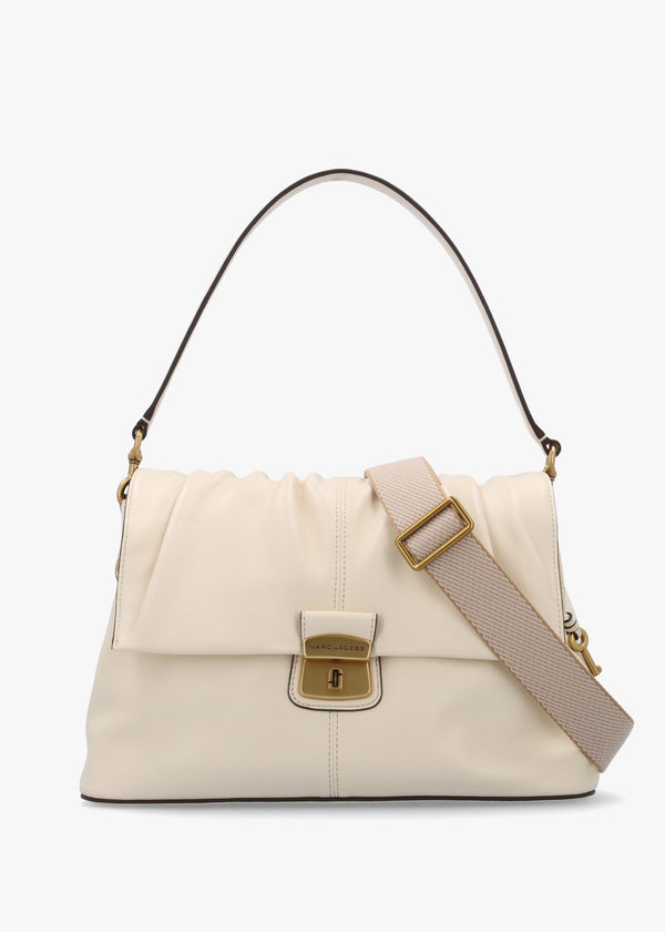 The Cristina Ivory Leather Messenger Bag