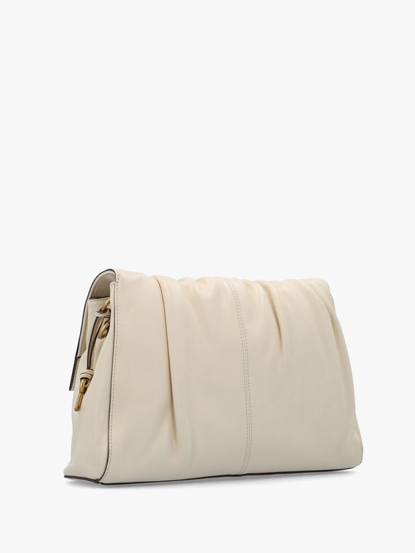 The Cristina Ivory Leather Messenger Bag