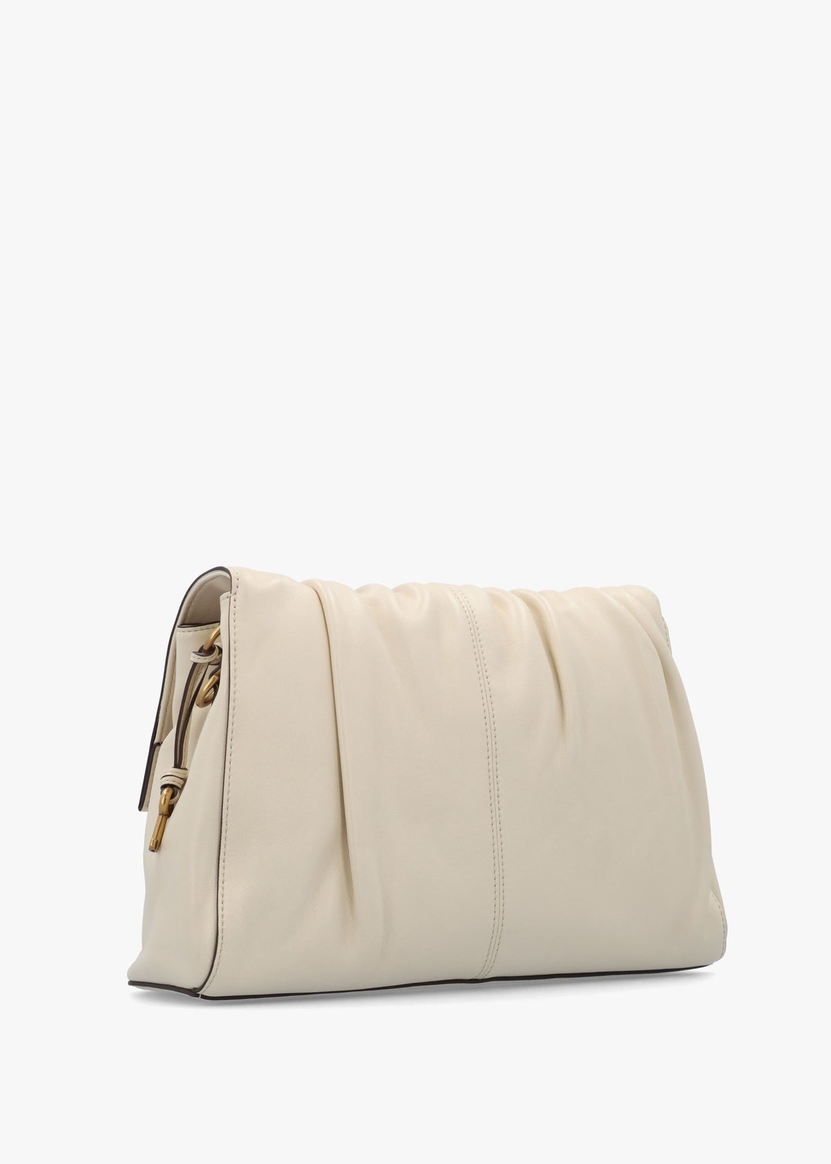 The Cristina Ivory Leather Messenger Bag