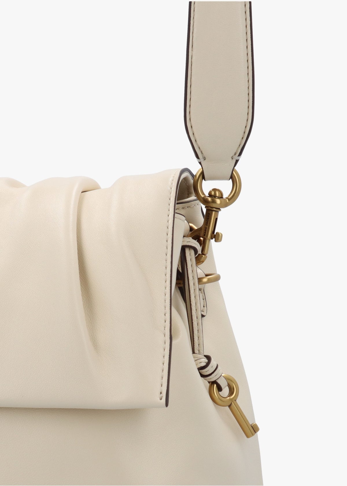 The Cristina Ivory Leather Messenger Bag