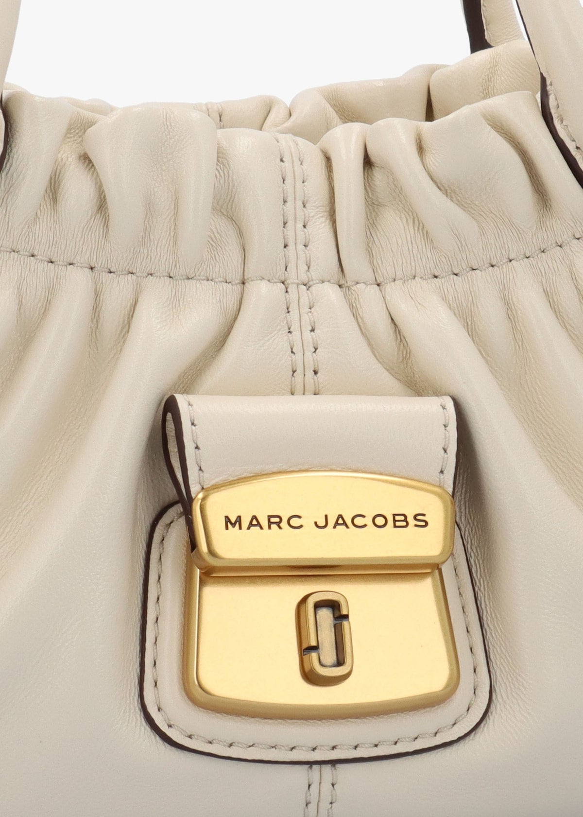 The Cristina Small Ivory Leather Satchel Bag