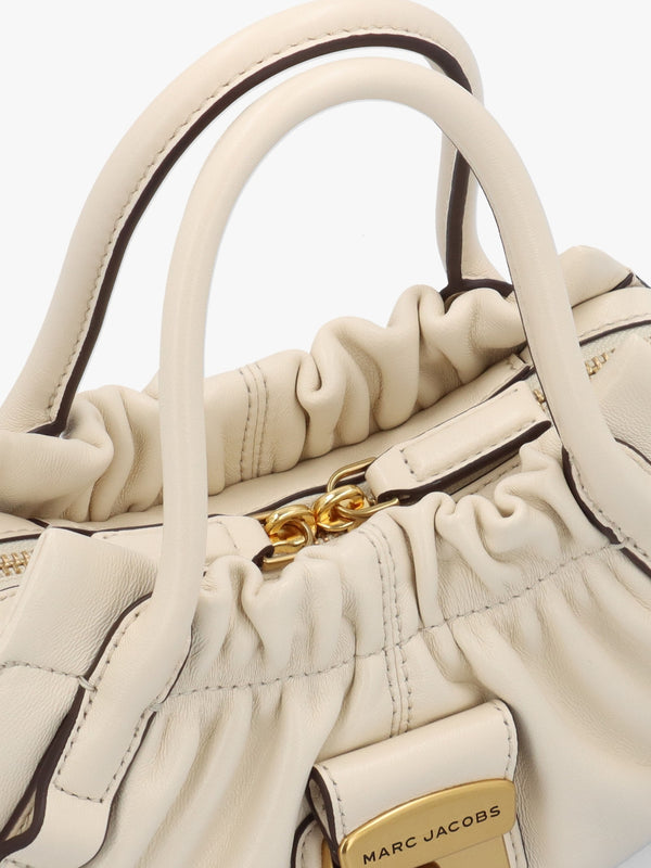 The Cristina Small Ivory Leather Satchel Bag