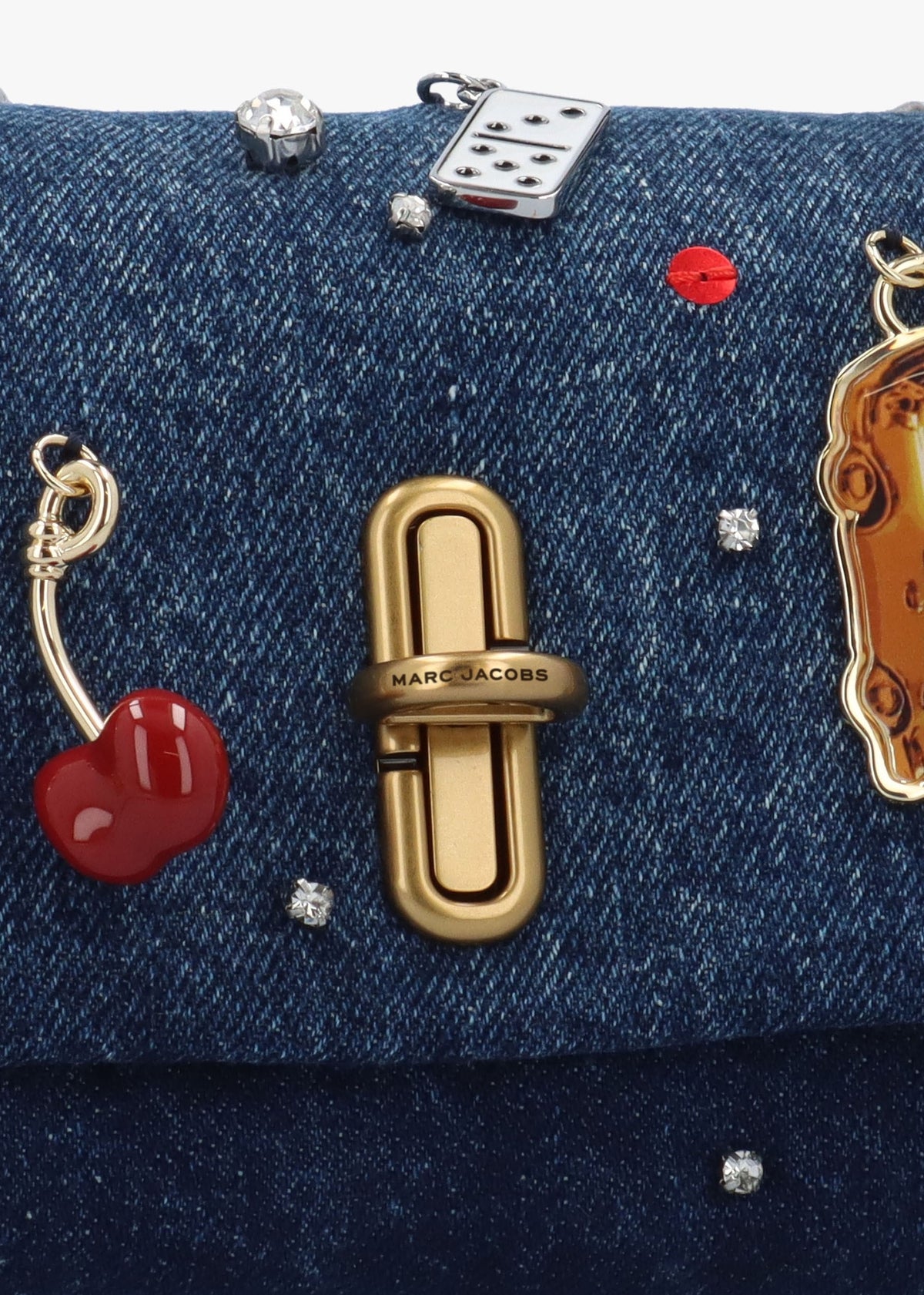The Trinket Charm Denim Mini Dual Bag