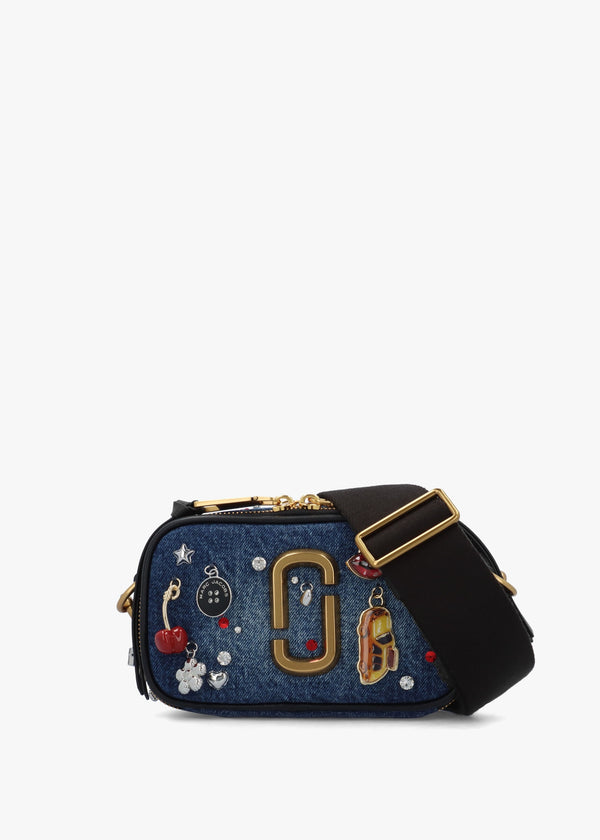 The Trinket Charm Denim Snapshot Camera Bag