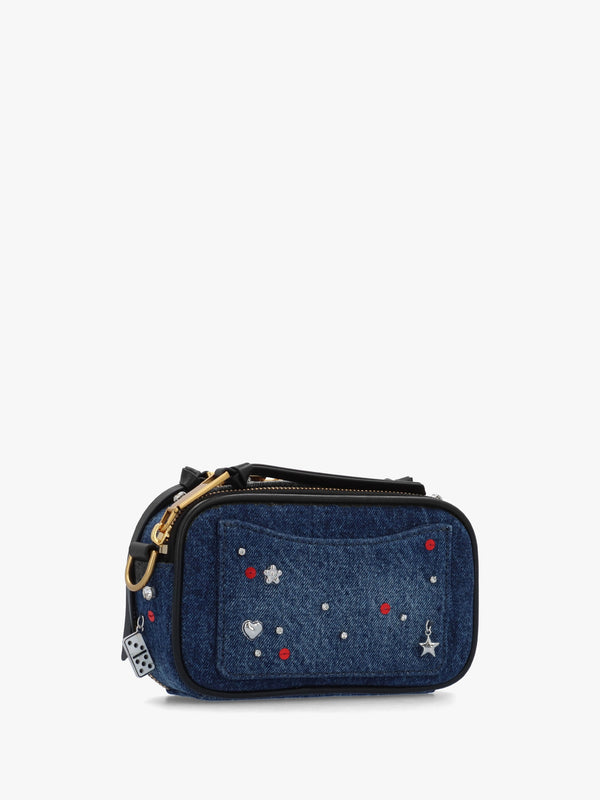 The Trinket Charm Denim Snapshot Camera Bag