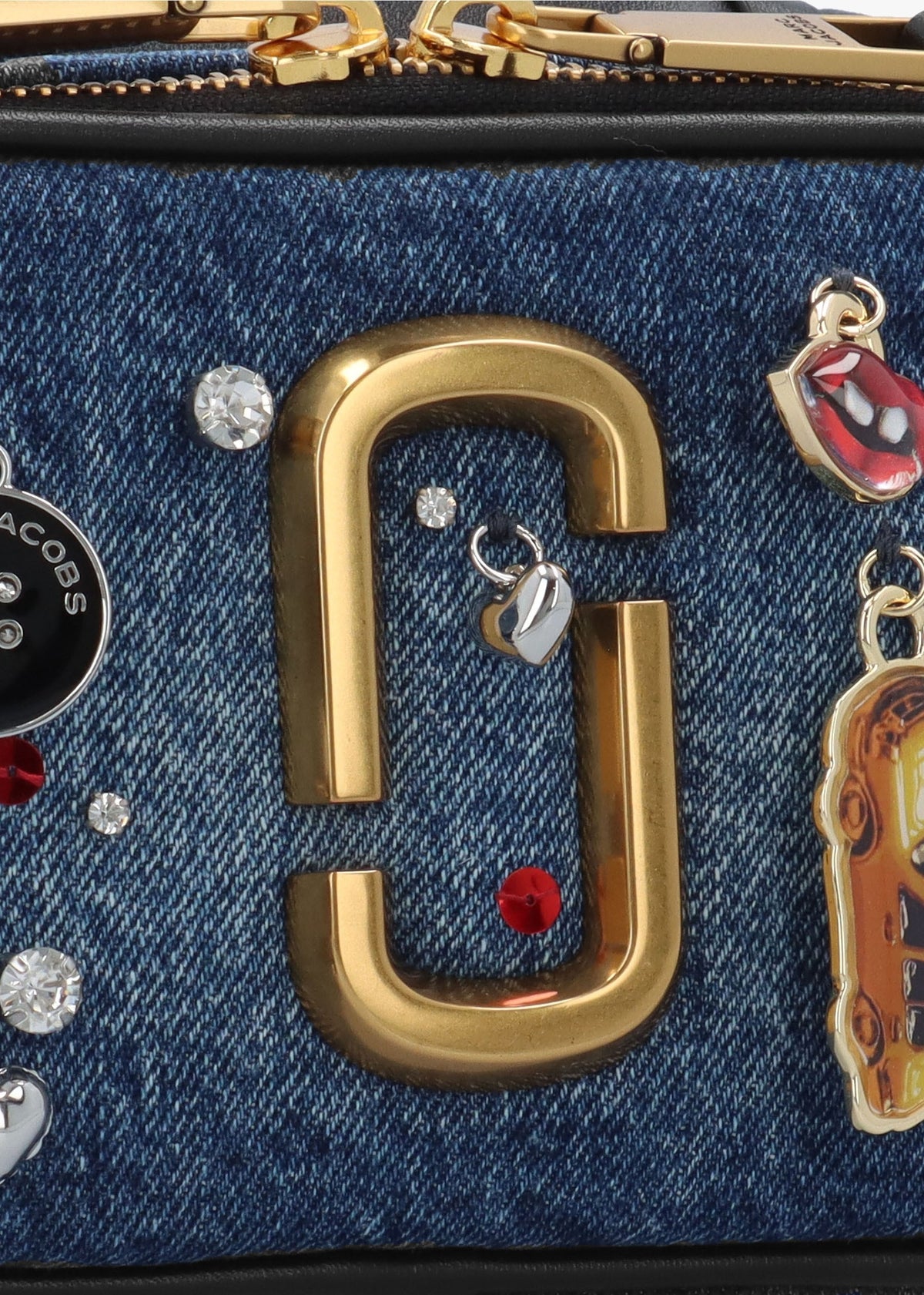 The Trinket Charm Denim Snapshot Camera Bag