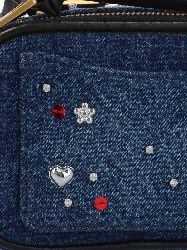 The Trinket Charm Denim Snapshot Camera Bag