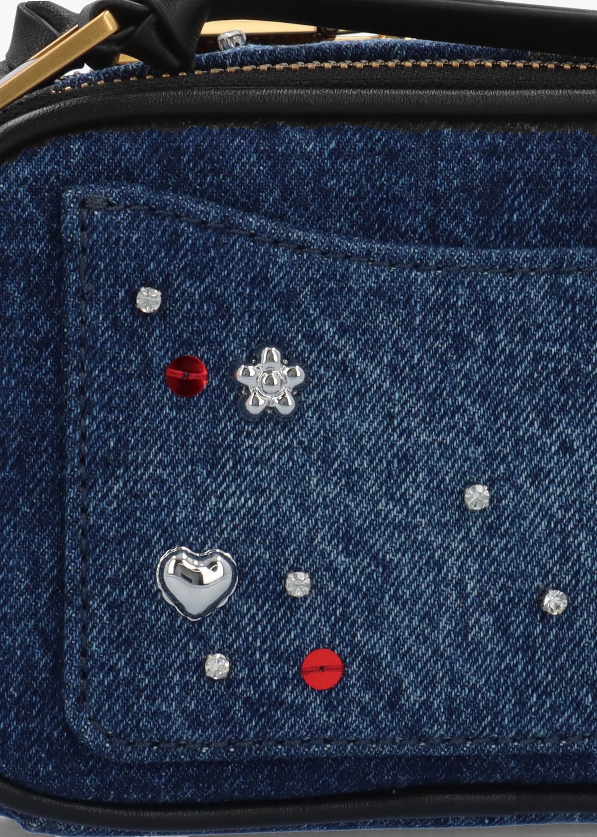 The Trinket Charm Denim Snapshot Camera Bag