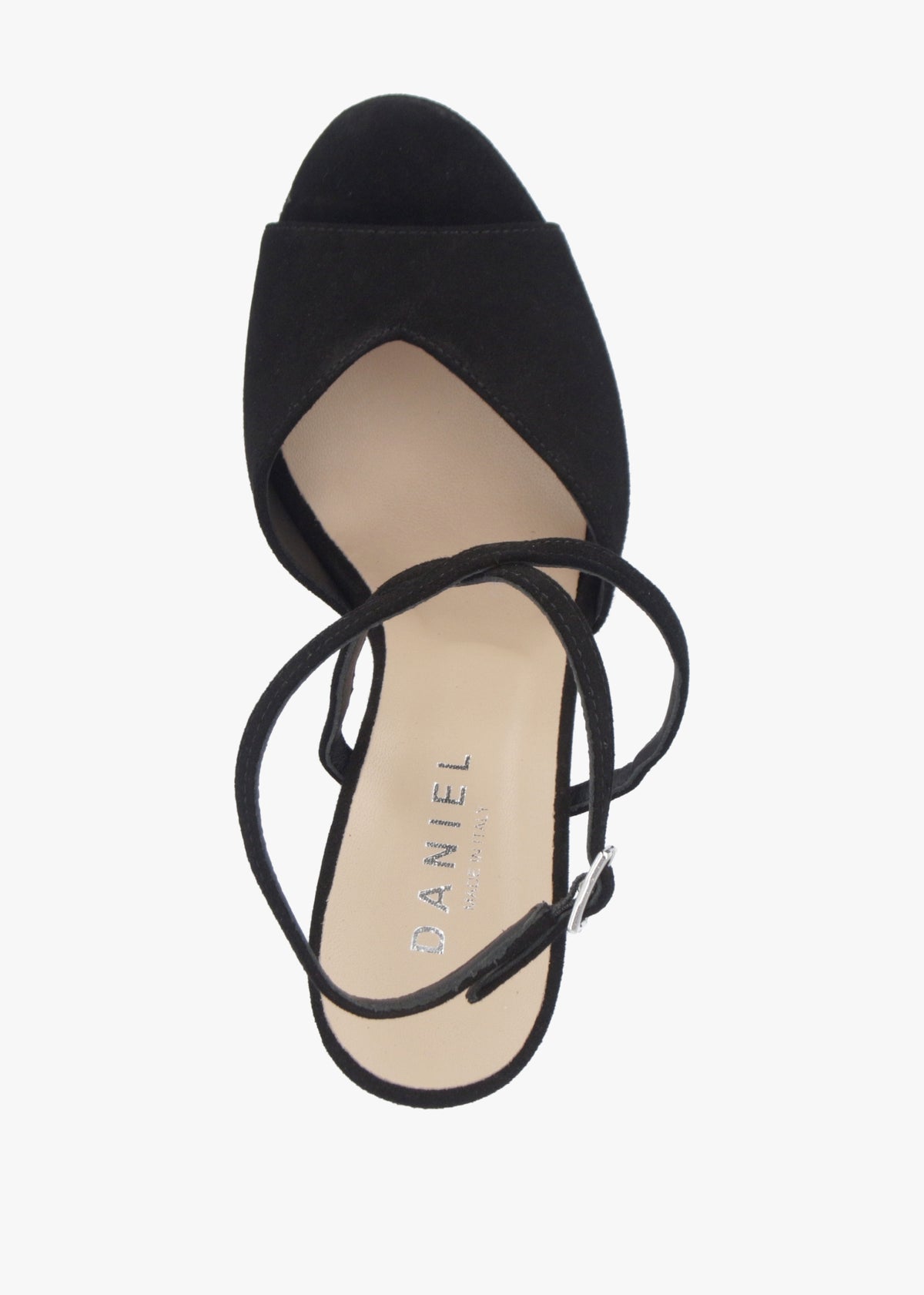 Avercross Black Suede Platform Heeled Sandals