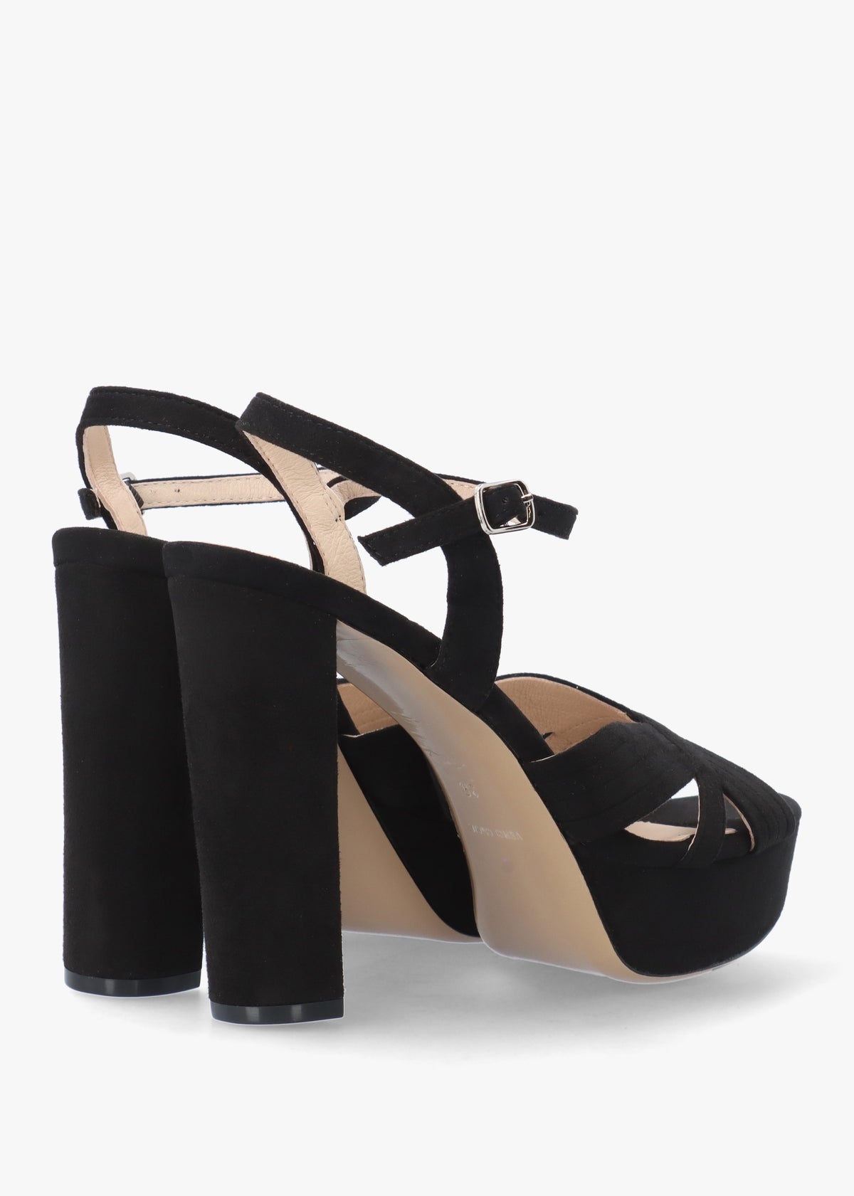 Avery Black Platform Heeled Sandals