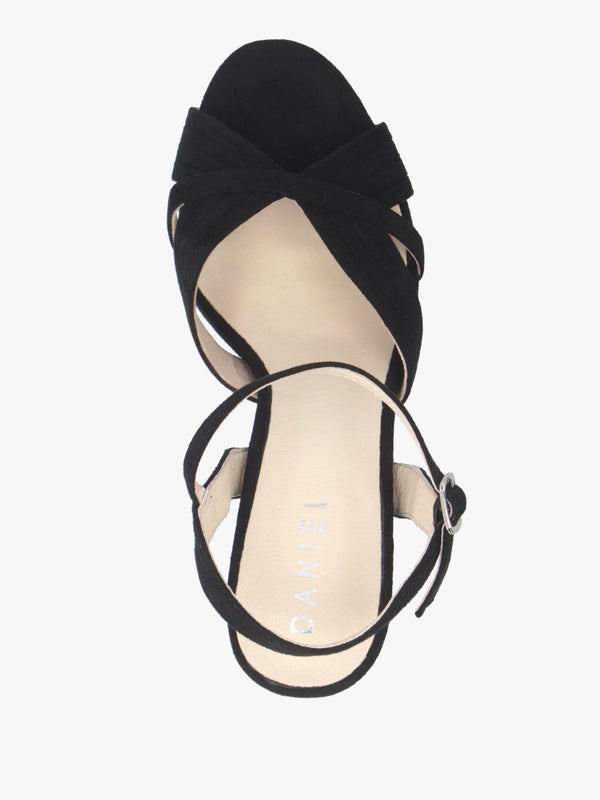 Avery Black Platform Heeled Sandals