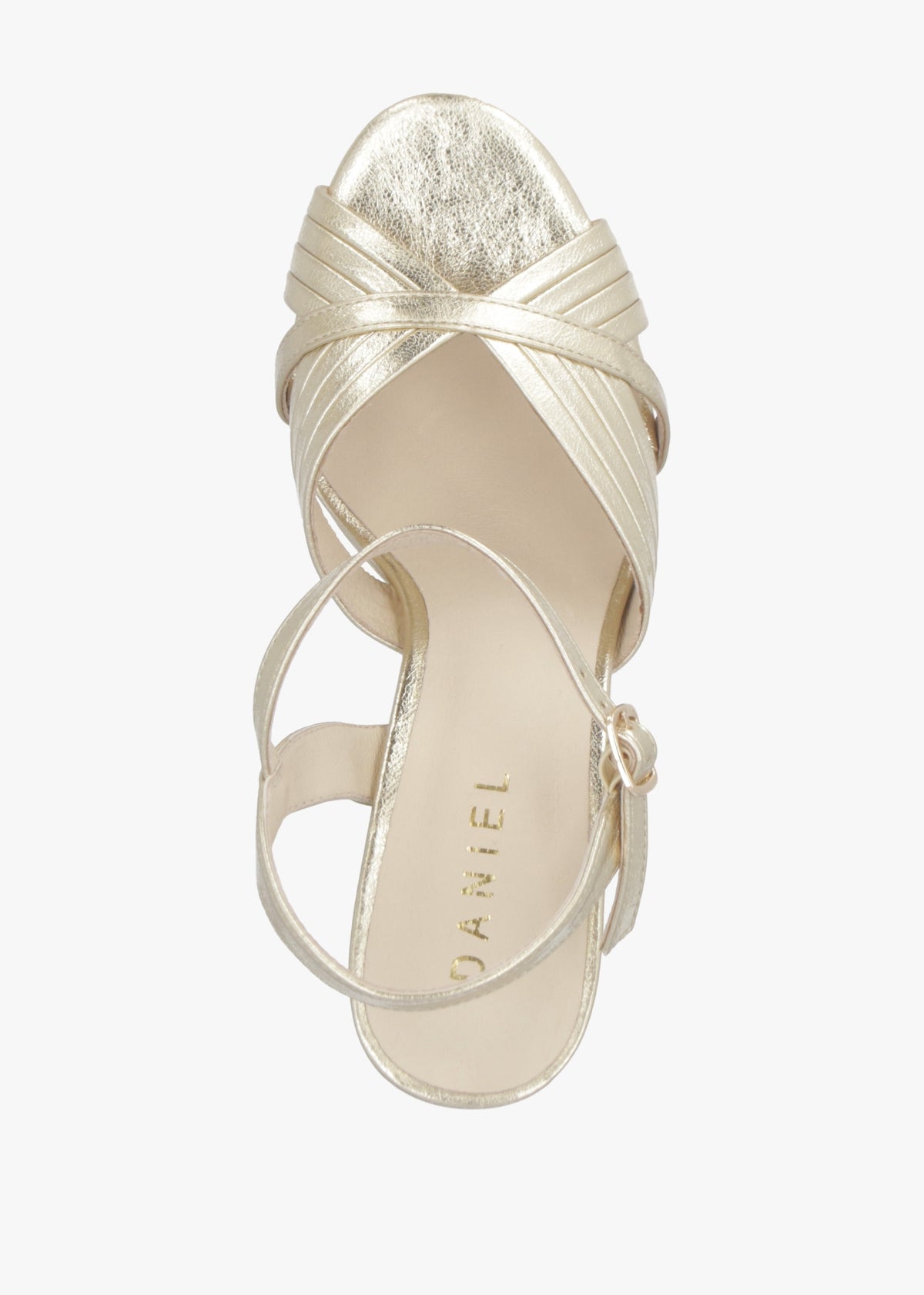 Avery Gold Platform Heeled Sandals